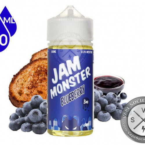 نكهة فيب جام مونستر مربى توت أزرق كبيرة Jam Monster Blueberry