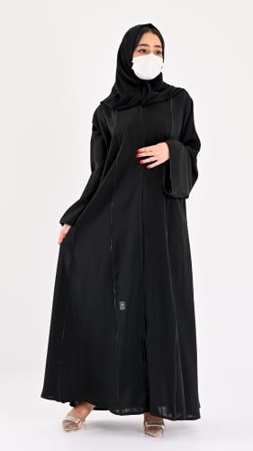 عباية كلوش بشريط فصوص