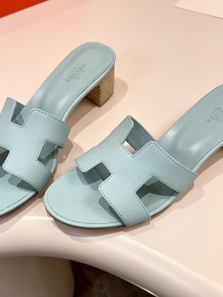 Hermes Oran Sandals Sky Blue H-Cut | Tabby Tamara Swagyo | SWAGYO
