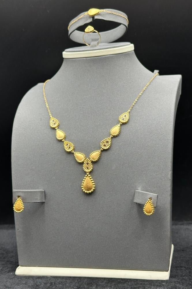 طقم دمعات ذهب صافي عيار 21 وزن 12.7 جرام