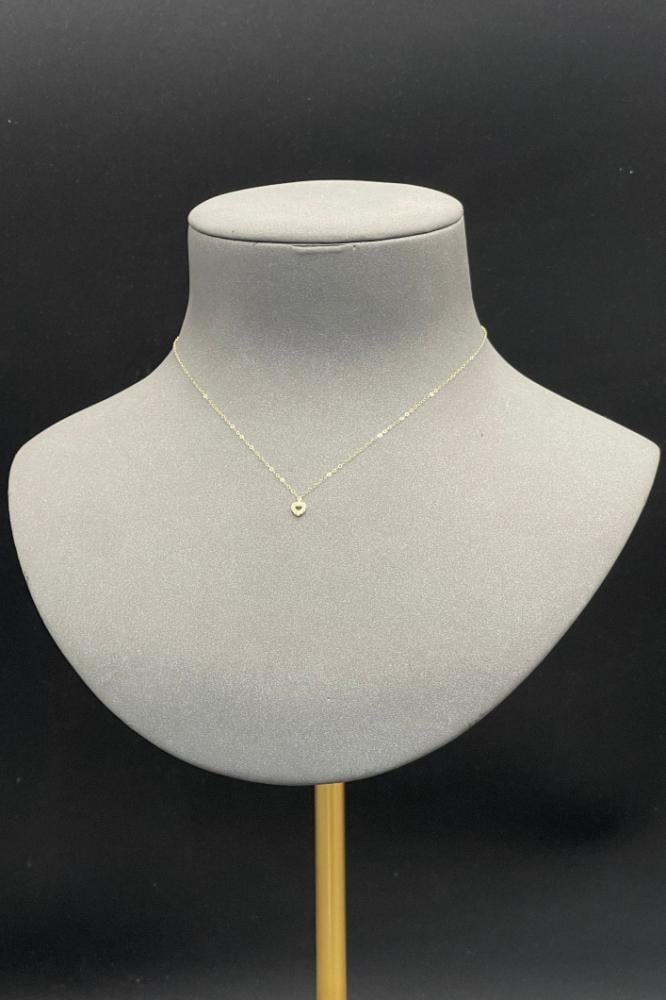 عقد قلب ذهب تصميم الماس عيار 18 وزن 0.3 جرام