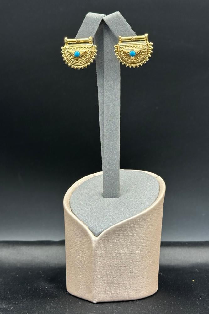 حلق براشي ذهب بحريني عيار 21 وزن من 2.7 الى 2.8 جرام فخم