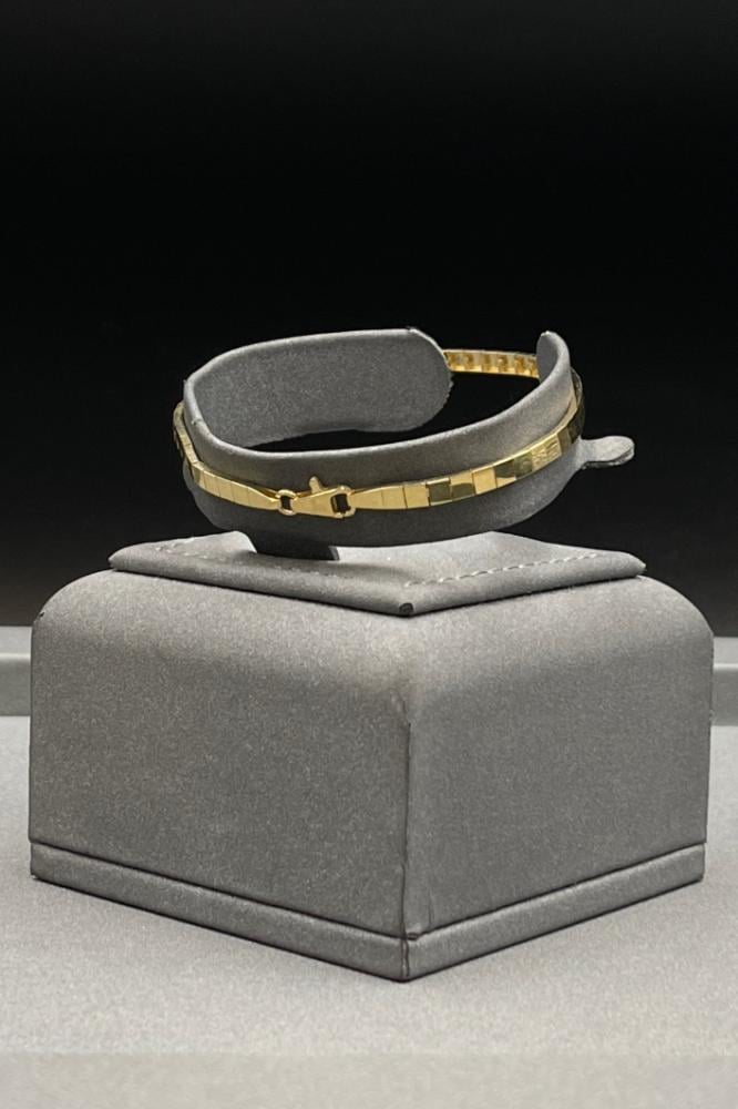 احصلي على اسوارة مع خاتم ذهب صافي عيار 18 وزن 7,3 جرام