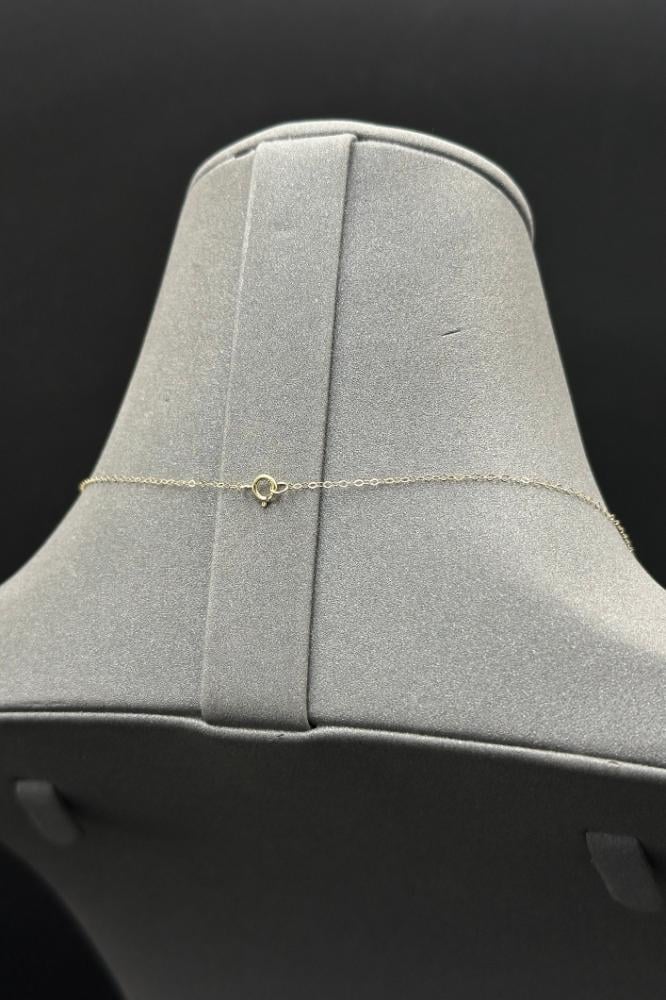 عقد قطرة ذهب تصميم الماس عيار 18 وزن 0.3 جرام