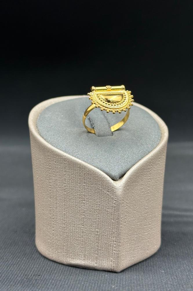 خاتم براشي ذهب صافي بحريني عيار 21 وزن من 1.8 الى 1.9 جرام