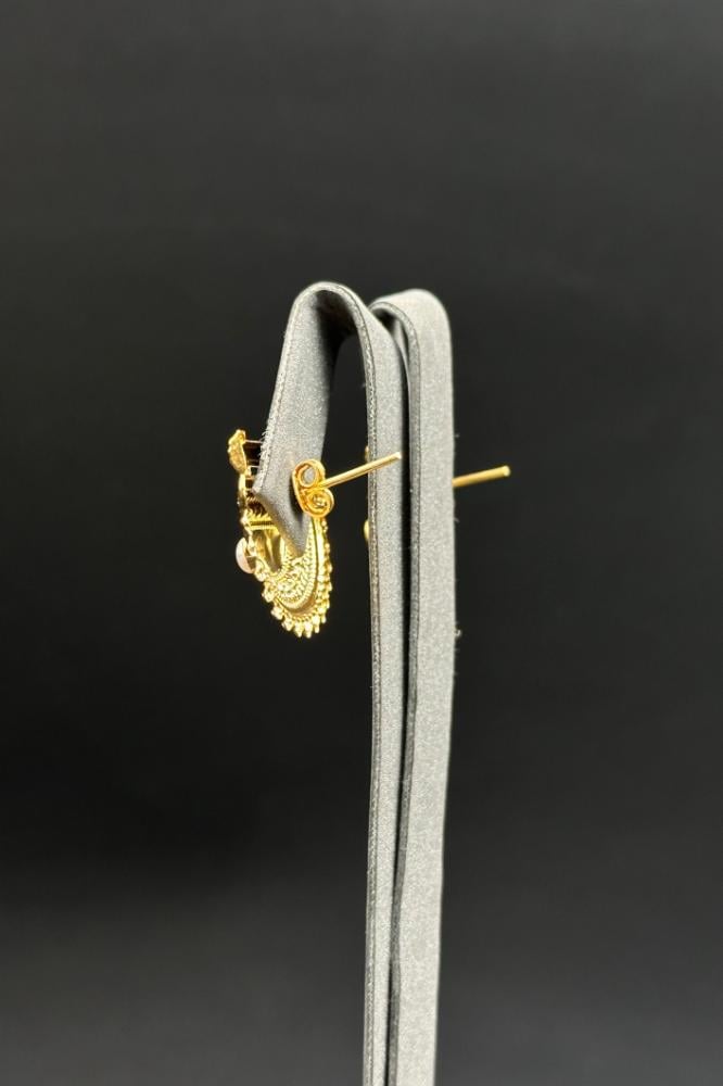 حلق براشي ذهب بحريني عيار 21 وزن من 2.7 الى 2.8 جرام لكل المناسبات