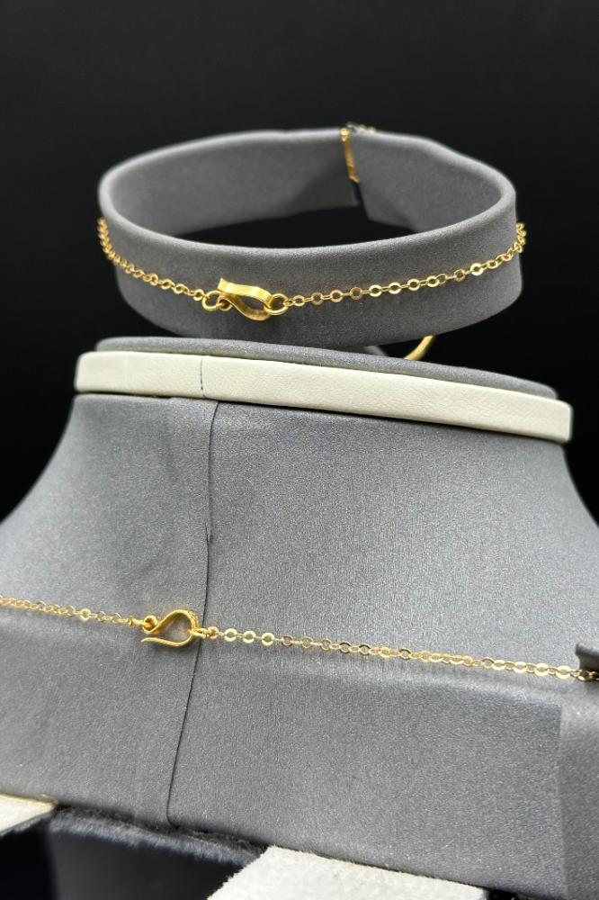 طقم دمعات ذهب صافي عيار 21 وزن 12.7 جرام لاطلالة فريدة وعصرية