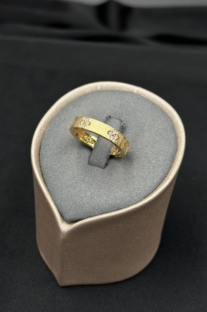 خاتم ذهب تصميم الماس