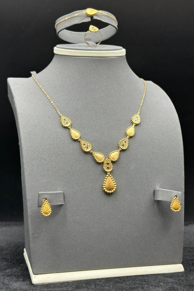 طقم دمعات ذهب صافي عيار 21 وزن 12.7 جرام كهدية قيمة