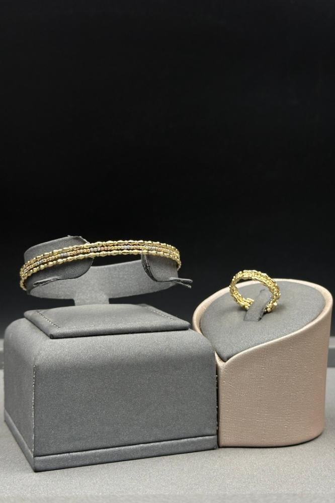 اسوارة مع خاتم ذهب صافي