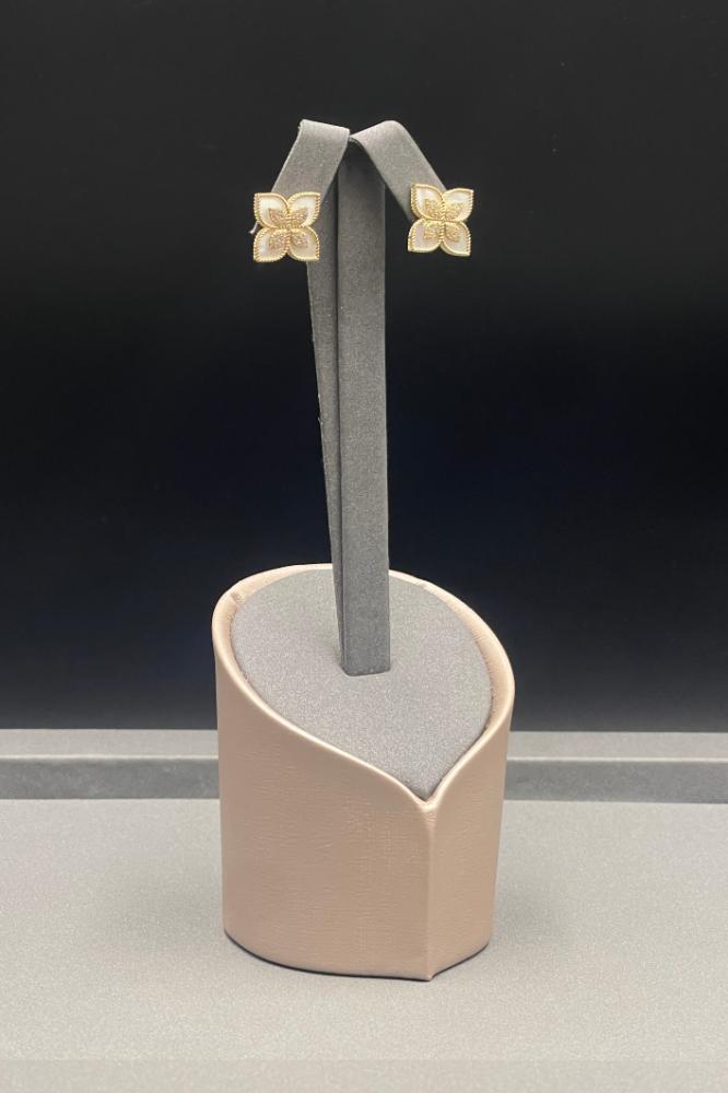 حلق ذهب تصميم الماس