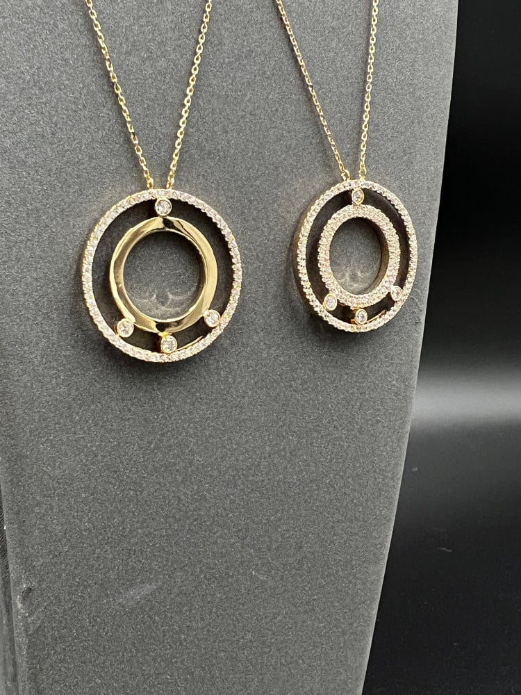 شال دائري ايطالي ذهب تصميم الماس