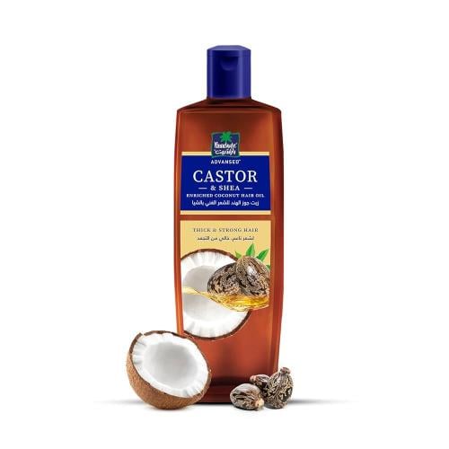 زيت جوز الهند للشعر الغني بالخروع والشيا - 300مل - باراشوت - CASTOR & SHEA ENRICHED COCONUT HAIR OIL