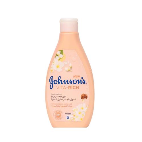 غسول الجسم تدليل البشرة بزيت الجوجوبا وفيتامين اي جونسون   - Johwsons BODY WASH