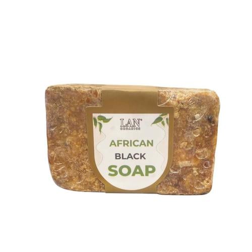 صابون الشيا الأفريقي الأسود عضوي  - 120جم  - AFRICAN BLACK SOAP - LAN ORGANICS