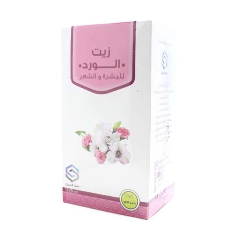 صفا المروج زيت الورد للبشرة و الشعر 125 مل