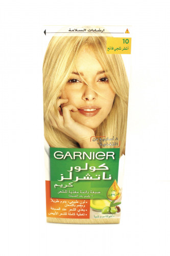 جارنير كولور ناتشرلز صبغة دائمة زيت الزيتون مغذي أشقر ثلجي فاتح 10