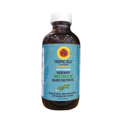 - إكليل الجبل زيت الخروع الأسود جامايكي - 118مل  - TROPIC ISLE LIVIN -  ROSEMARY JAMAICAN BLACK CASTOR OIL