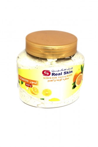 ريل سكين صنفرة للوجه و الجسم بالليمون500 مل REAL SKIN