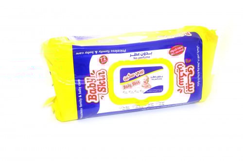 بيبي سكين بخلاصة الصبار وزهرة الكاموميل بدون كحول 72منديل BABY SKIN