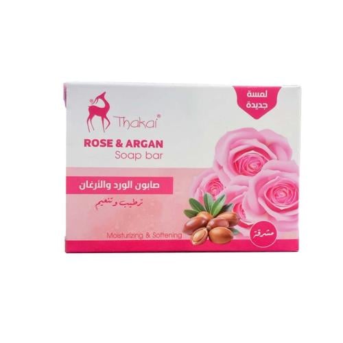 صابون الورد والأرغان  - 100جم - ROSE & ARGAN Soap bar - Thakai