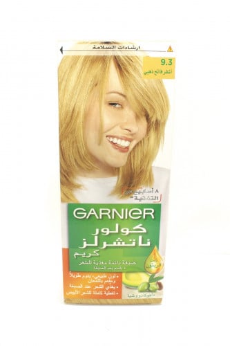 جارنير كولور ناتشرلز صبغة دائمة زيت الزيتون مغذي أشقر فاتح ذهبي 93