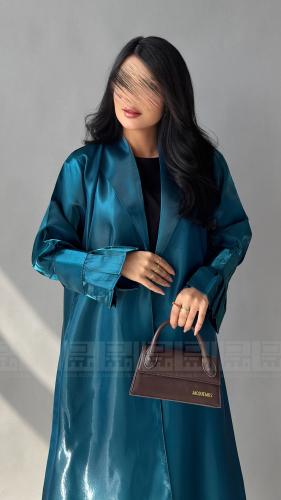 منتج مجاني: عباية صيفية ميكادو لامع بتصميم أزرق مميز- 1451