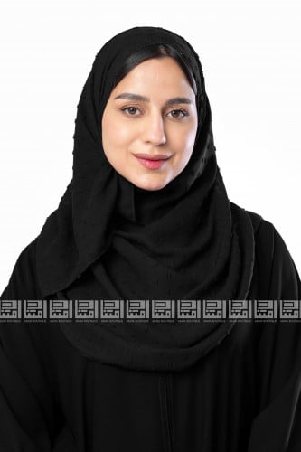 طرحة منقطة باللون الأسود 3025