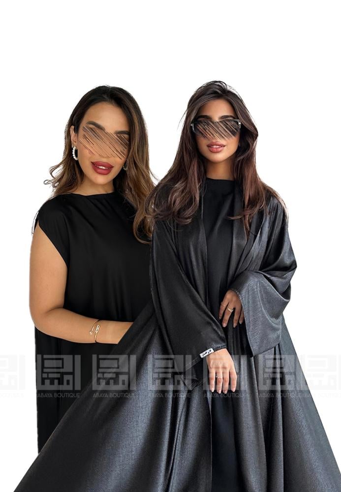 بكج عباية سوداء جاكار فخم دبل كلوش  1496
