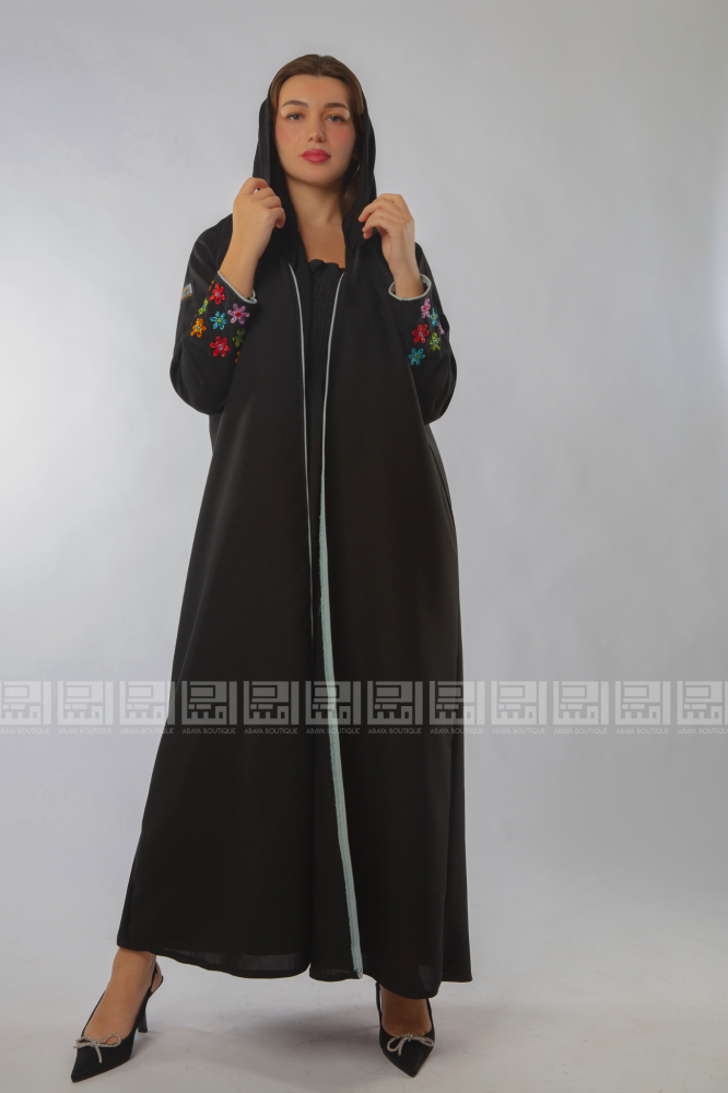 عباية بتطريز ورد