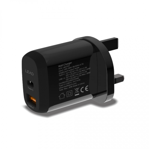 شاحن جداري من ليد 30w مخرجين بيدي ويواسبي