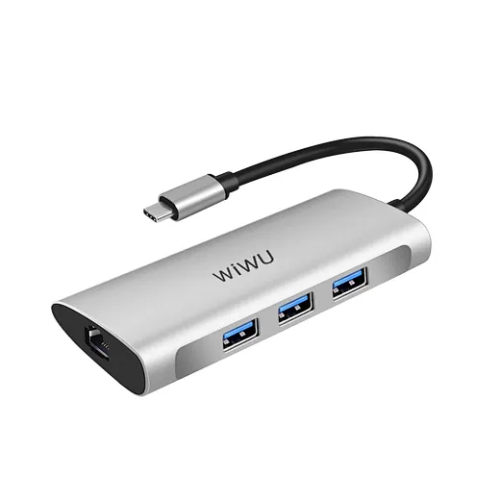 وصله تايب سي WIWU Alpha 6 in 1 Multi-Function Hub...