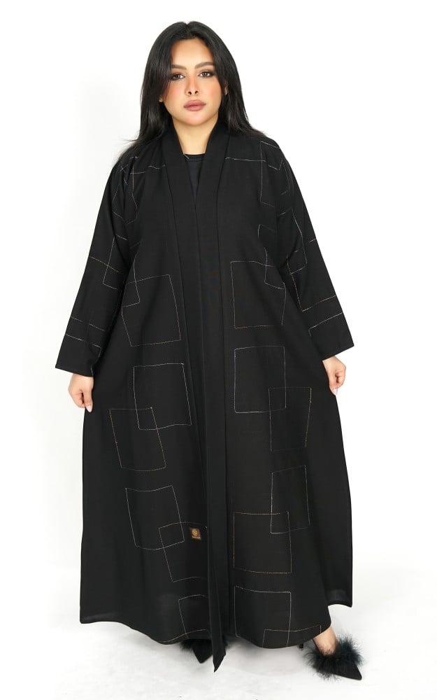 عباية اسود نص كلوش