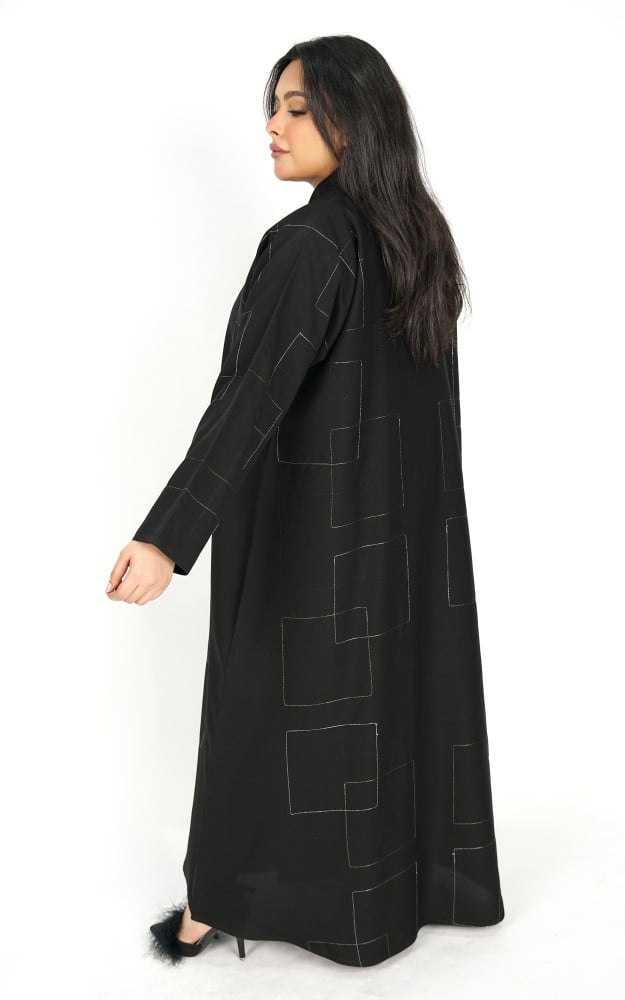 عباية اسود نص كلوش