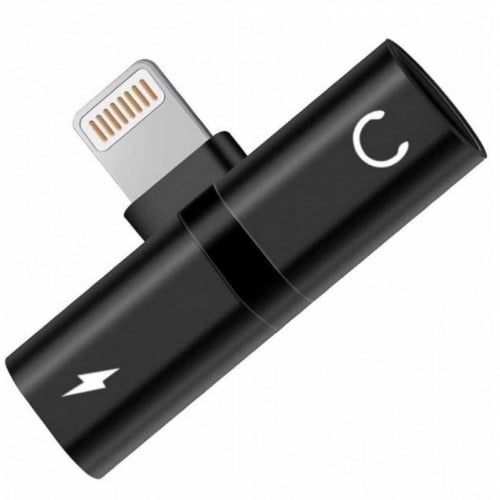 وصلة ايفون مخرج سماعه وشاحن 2X1