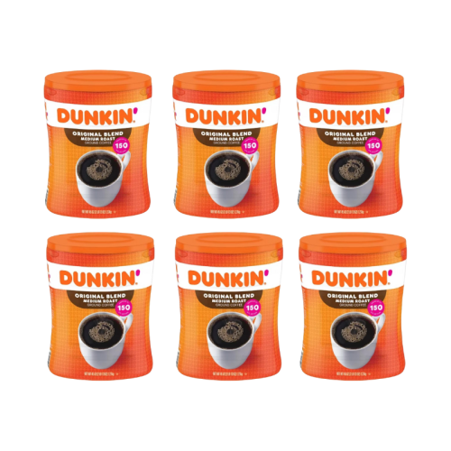 6 قهوة دانكن مطحونة حمصة متوسطة المزيج الاصلي 1.27 كيلو