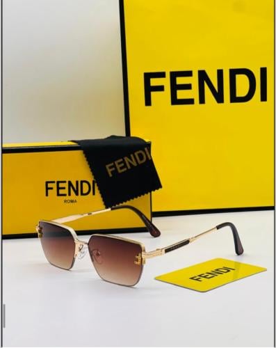 نظارة شمسية ماركة FENDI هاي كواليتي مع ملحقاتها