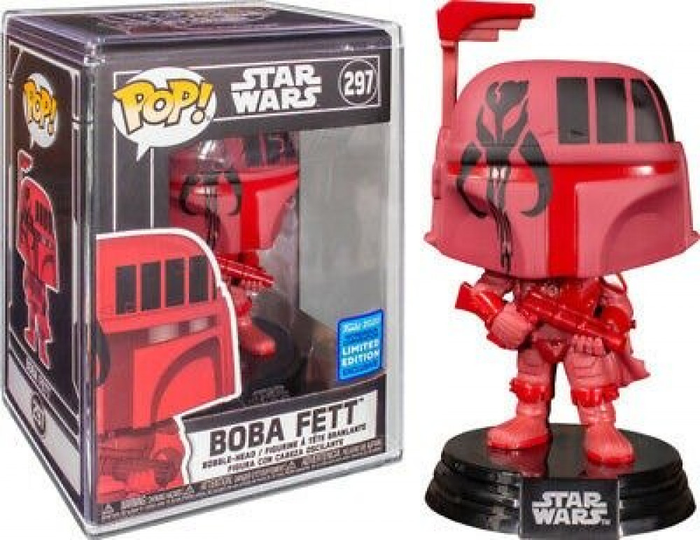 Funko Pop Red Boba Fett Star Wars Wondercon 2020 Limited Edition Hardstack Case 