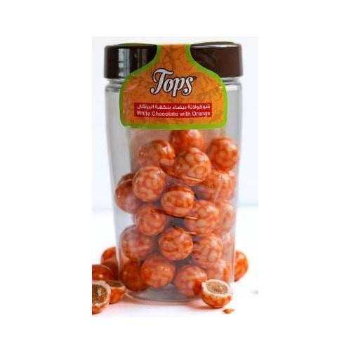 شوكولاته بيضاء بنكهة البرتقال من Tops