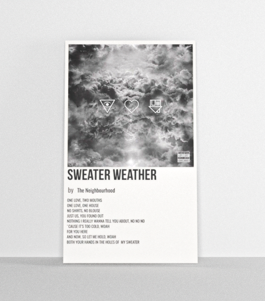 The Neighbourhood: Sweater Weather Poster - Pulp Fiction Store