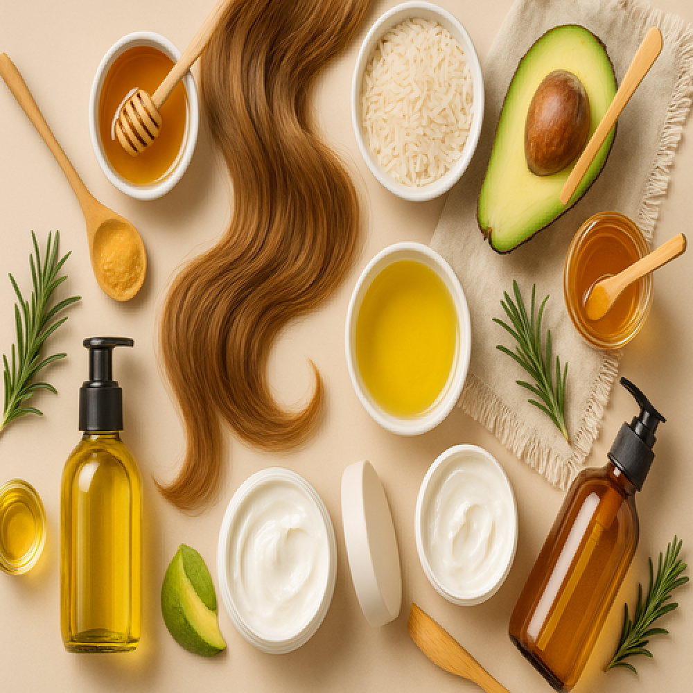 أفضل خلطات العناية بالشعر لجميع الأنواع | تطويل، تنعيم، وتكثيف طبيعي 100%