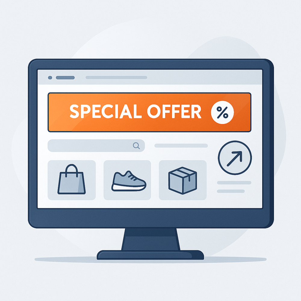 In-store advertising - displaying banner ads on store pages