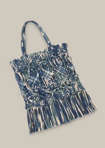 حقيبة وستلس - أزرق وأبيض