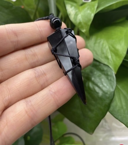Black obsidian necklace
