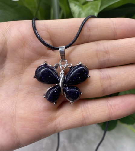 Blue sandstone necklace
