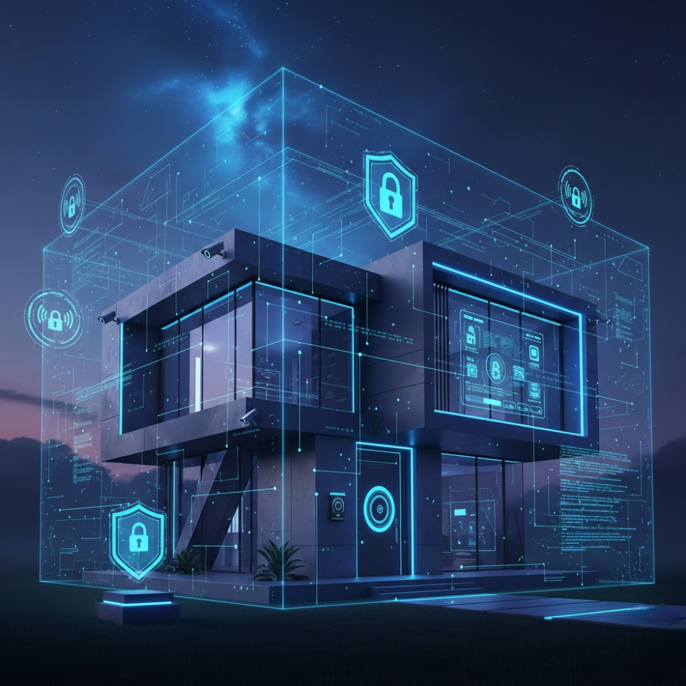أمن المنزل الذكي