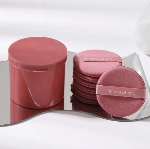 إسفنجة مكياج دائرية ناعمة 7 قطع مع العلبة  Soft round makeup sponge 7pcs with box