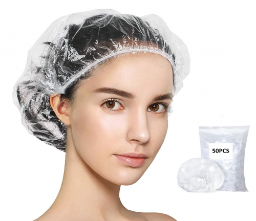 غطاء الراس الشفاف (50) قطعة Disposable Shower Caps