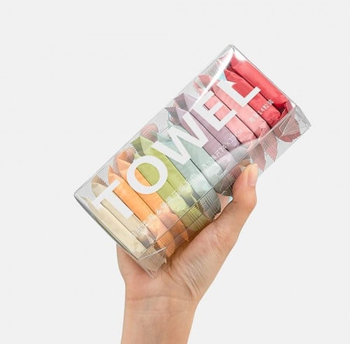 منشفة محمولة متعدد الالوان 14 قطعة Multi-colored p...