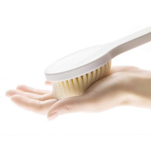 فرشاة استحمام ذات مقبض طويل- أبيض Bath Body Brush Long